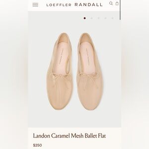 Loeffler Randall Nude Flats with Bow Detail 6.5
